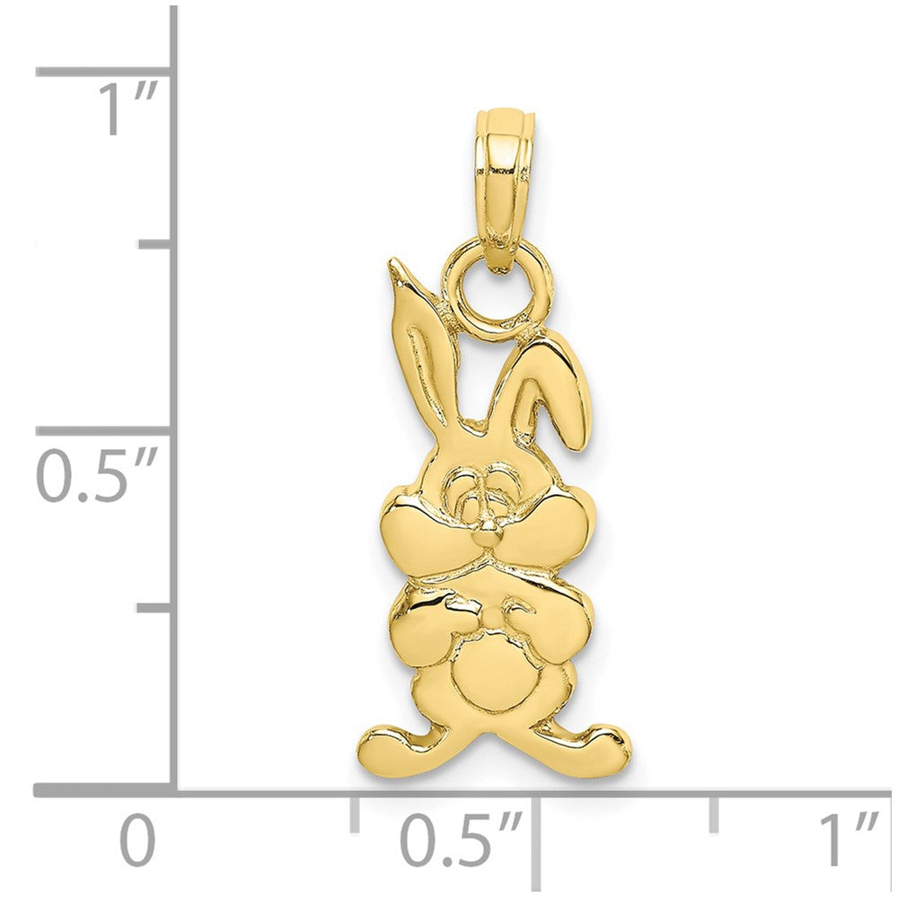 FJC Finejewelers 10 kt Yellow Gold Rabbit Charm 23 x 10 mm