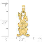 FJC Finejewelers 10 kt Yellow Gold Rabbit Charm 23 x 10 mm