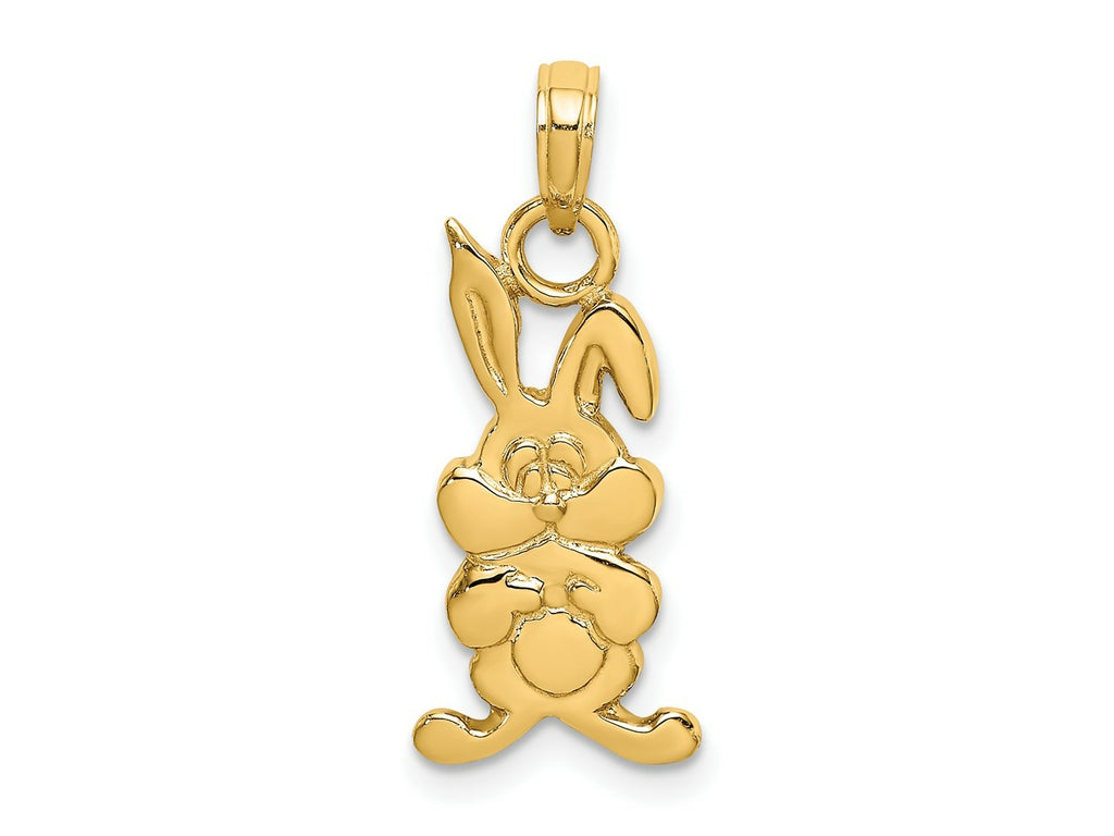 FJC Finejewelers 10 kt Yellow Gold Rabbit Charm 23 x 10 mm