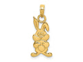 FJC Finejewelers 10 kt Yellow Gold Rabbit Charm 23 x 10 mm