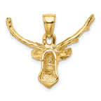 FJC Finejewelers 10 kt Yellow Gold 2-D Deer Head 8 Point Buck Charm 29 x 27 mm
