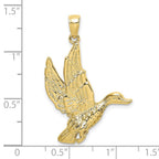FJC Finejewelers 10 kt Yellow Gold Flying Mallard Duck Charm 35 x 25 mm