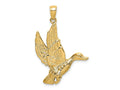 FJC Finejewelers 10 kt Yellow Gold Flying Mallard Duck Charm 35 x 25 mm