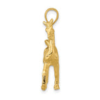 FJC Finejewelers 10 kt Yellow Gold 3-D Polished Horse Charm 34 x 26 mm