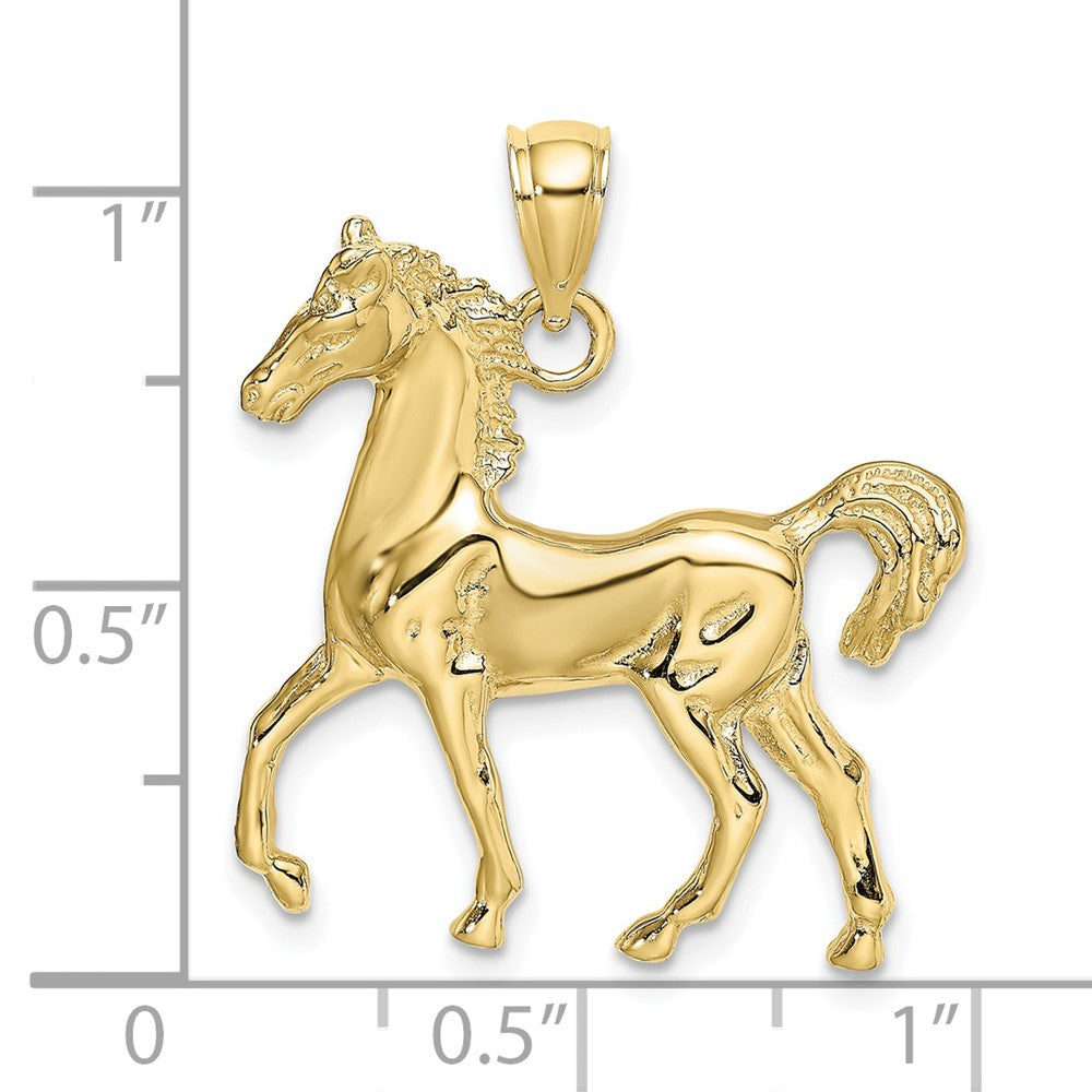 FJC Finejewelers 10 kt Yellow Gold 2-D Polished Horse Charm 32 x 26 mm