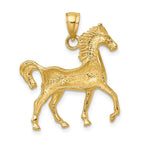 FJC Finejewelers 10 kt Yellow Gold 2-D Polished Horse Charm 32 x 26 mm