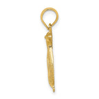 FJC Finejewelers 10 kt Yellow Gold 2-D Polished and Engraved Penguin Charm 18 x 11 mm