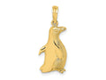 FJC Finejewelers 10 kt Yellow Gold 2-D Polished and Engraved Penguin Charm 18 x 11 mm