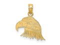 FJC Finejewelers 10 kt Yellow Gold Engraved Flat Eagle Head Charm 15 x 16 mm