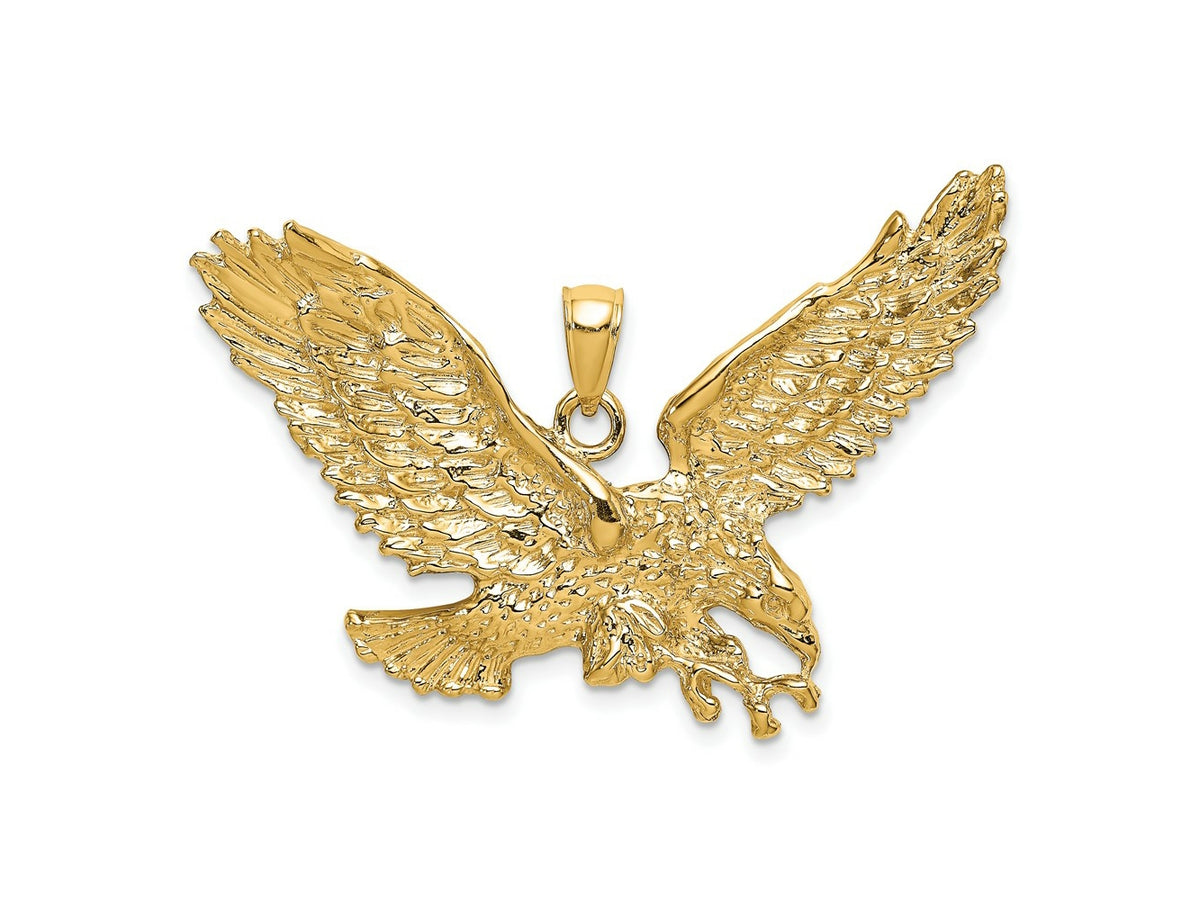 FJC Finejewelers 10 kt Yellow Gold Eagle with Beak Touching Claws Charm 40 x 43 mm