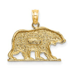 FJC Finejewelers 10 kt Yellow Gold Textured Bear Charm 16 x 20 mm