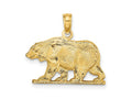 FJC Finejewelers 10 kt Yellow Gold Textured Bear Charm 16 x 20 mm
