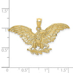 FJC Finejewelers 10 kt Yellow Gold Eagle with Wings Spread Charm 28 x 41 mm