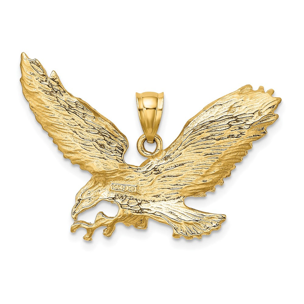 FJC Finejewelers 10 kt Yellow Gold Eagle with Beak Touching Claws Charm 31 x 34 mm