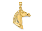 FJC Finejewelers 10 kt Yellow Gold 3-D Polished Horse Head Charm 33 x 18 mm