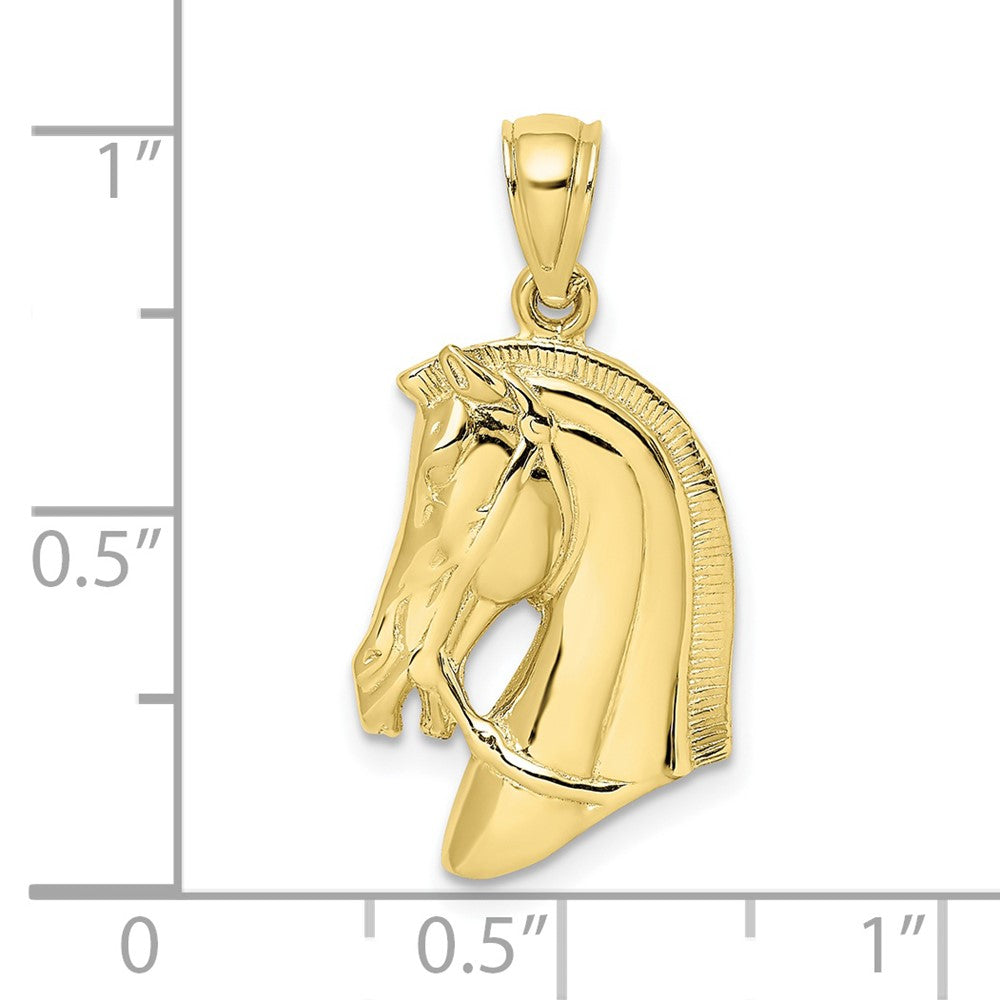 FJC Finejewelers 10 kt Yellow Gold Horse Head with Short Mane Charm 25 x 13 mm