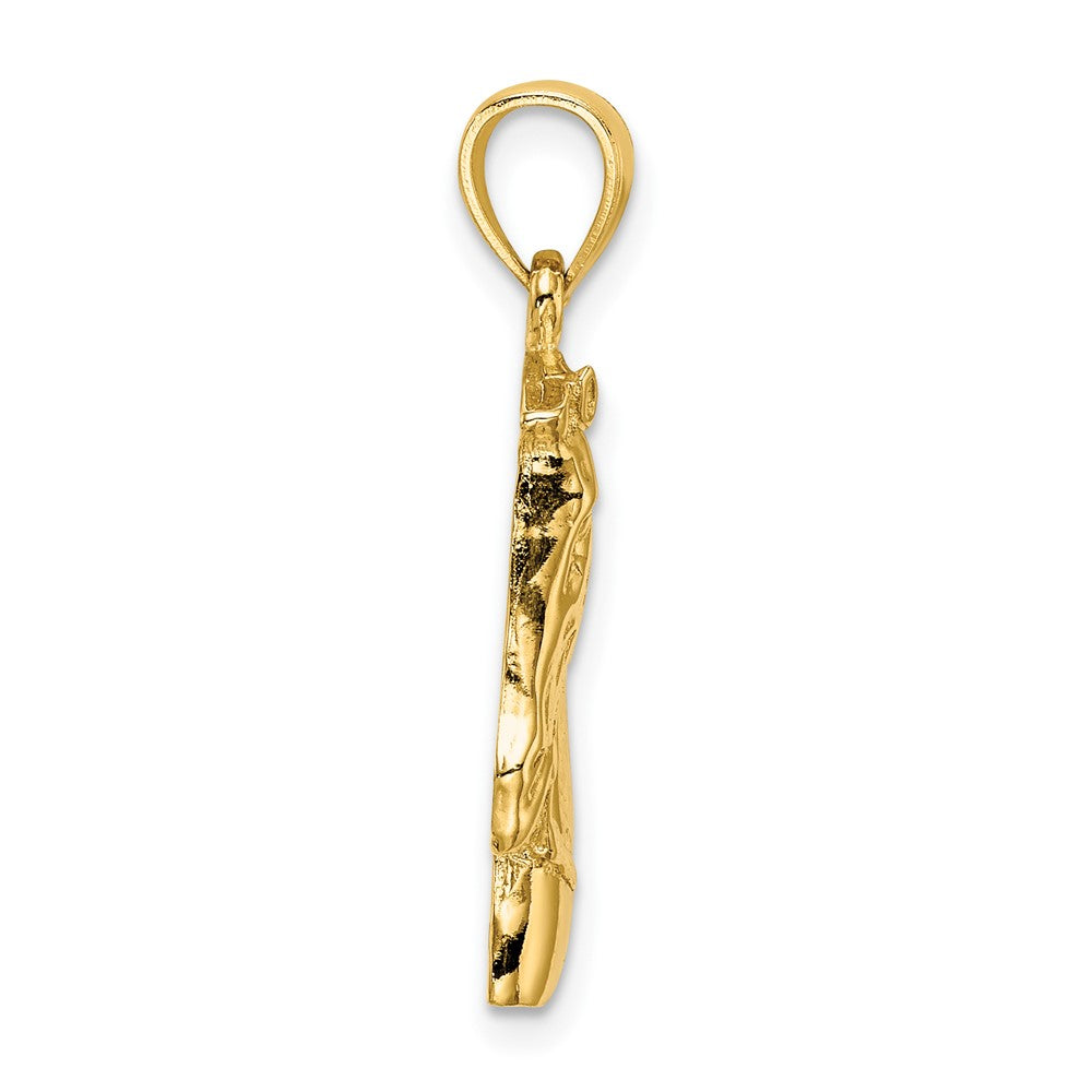 FJC Finejewelers 10 kt Yellow Gold Horse Head with Short Mane Charm 25 x 13 mm
