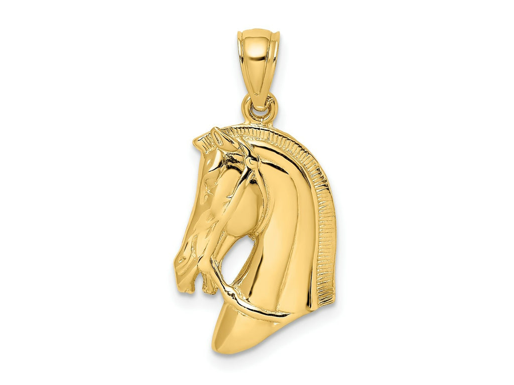 FJC Finejewelers 10 kt Yellow Gold Horse Head with Short Mane Charm 25 x 13 mm