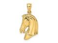 FJC Finejewelers 10 kt Yellow Gold Horse Head with Short Mane Charm 25 x 13 mm