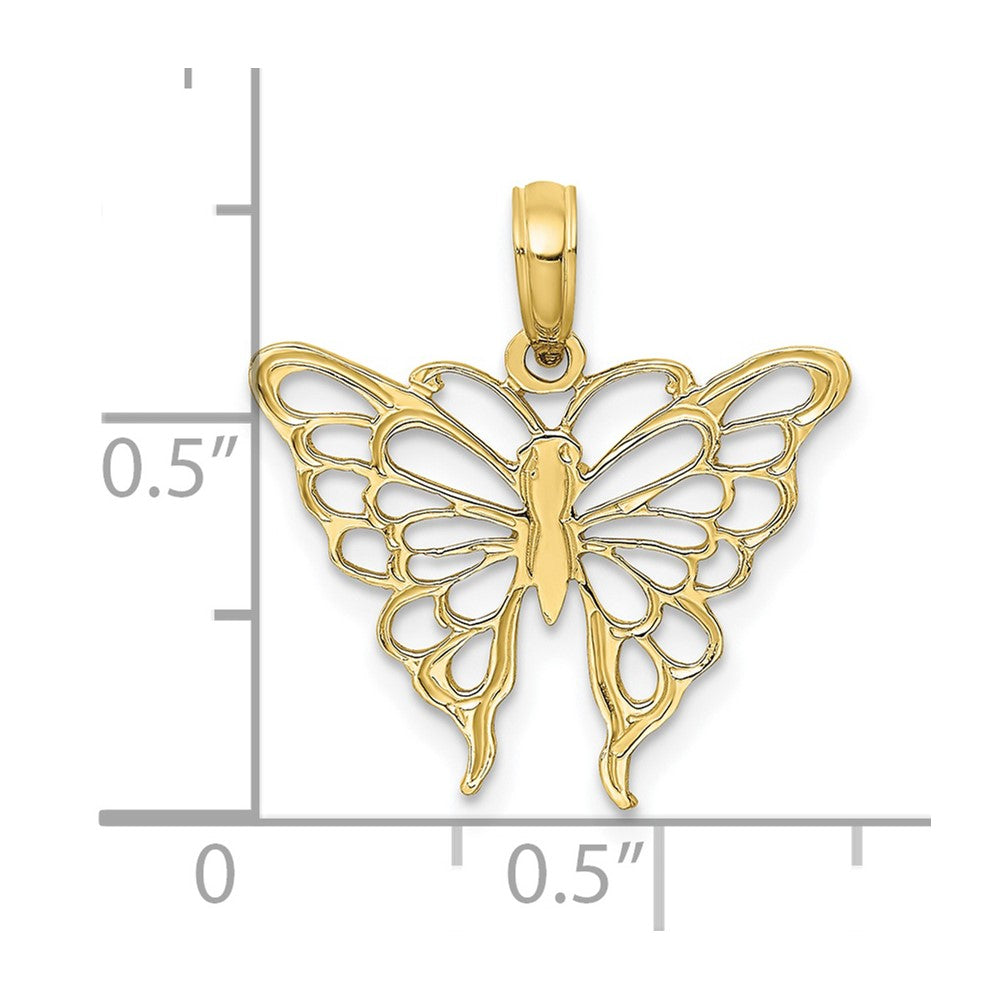 FJC Finejewelers 10 kt Yellow Gold Butterfly Charm 20 x 20 mm