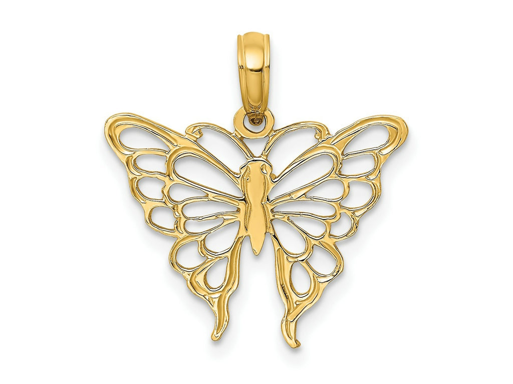 FJC Finejewelers 10 kt Yellow Gold Butterfly Charm 20 x 20 mm