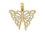 FJC Finejewelers 10 kt Yellow Gold Butterfly Charm 20 x 20 mm