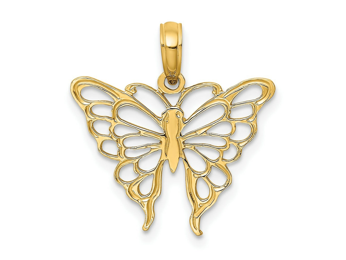 FJC Finejewelers 10 kt Yellow Gold Butterfly Charm 20 x 20 mm