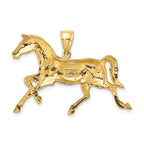 FJC Finejewelers 10 kt Yellow Gold 2-D Polished Horse Charm 34 x 43 mm