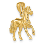 FJC Finejewelers 10 kt Yellow Gold 3-D Horse Charm 26 x 26 mm