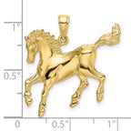 FJC Finejewelers 10 kt Yellow Gold 2-D Horse Charm 33 x 26 mm