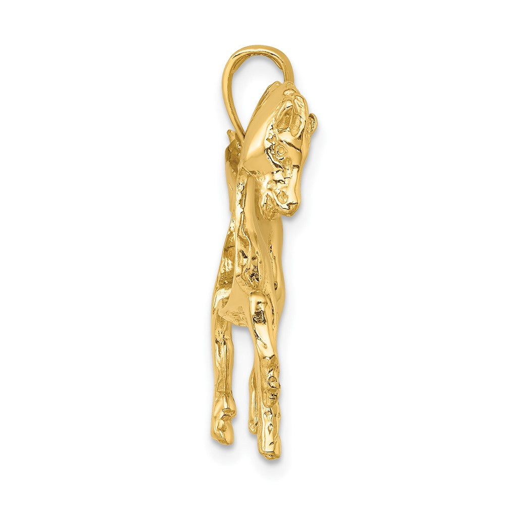 FJC Finejewelers 10 kt Yellow Gold 2-D Horse Charm 33 x 26 mm