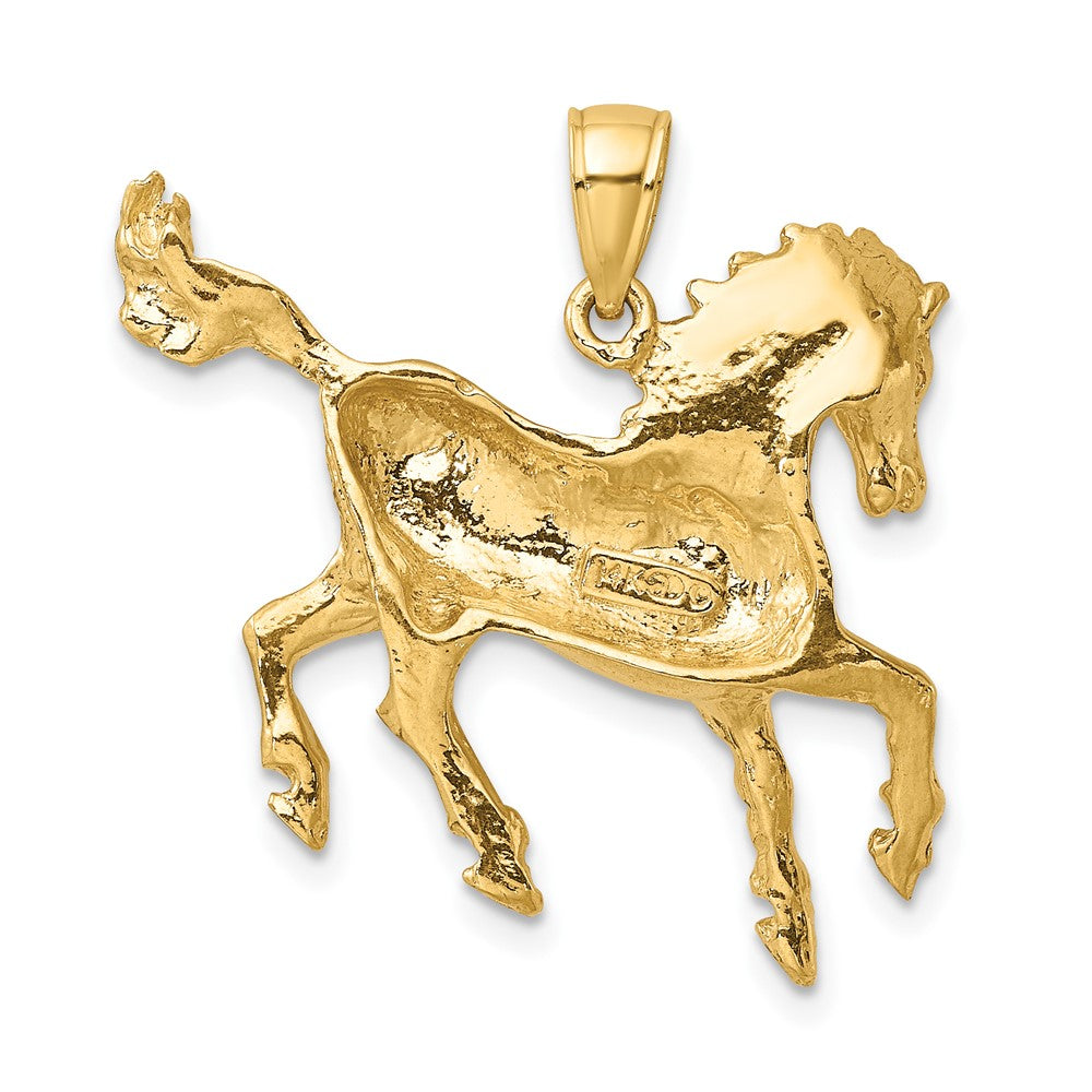 FJC Finejewelers 10 kt Yellow Gold 2-D Horse Charm 33 x 26 mm