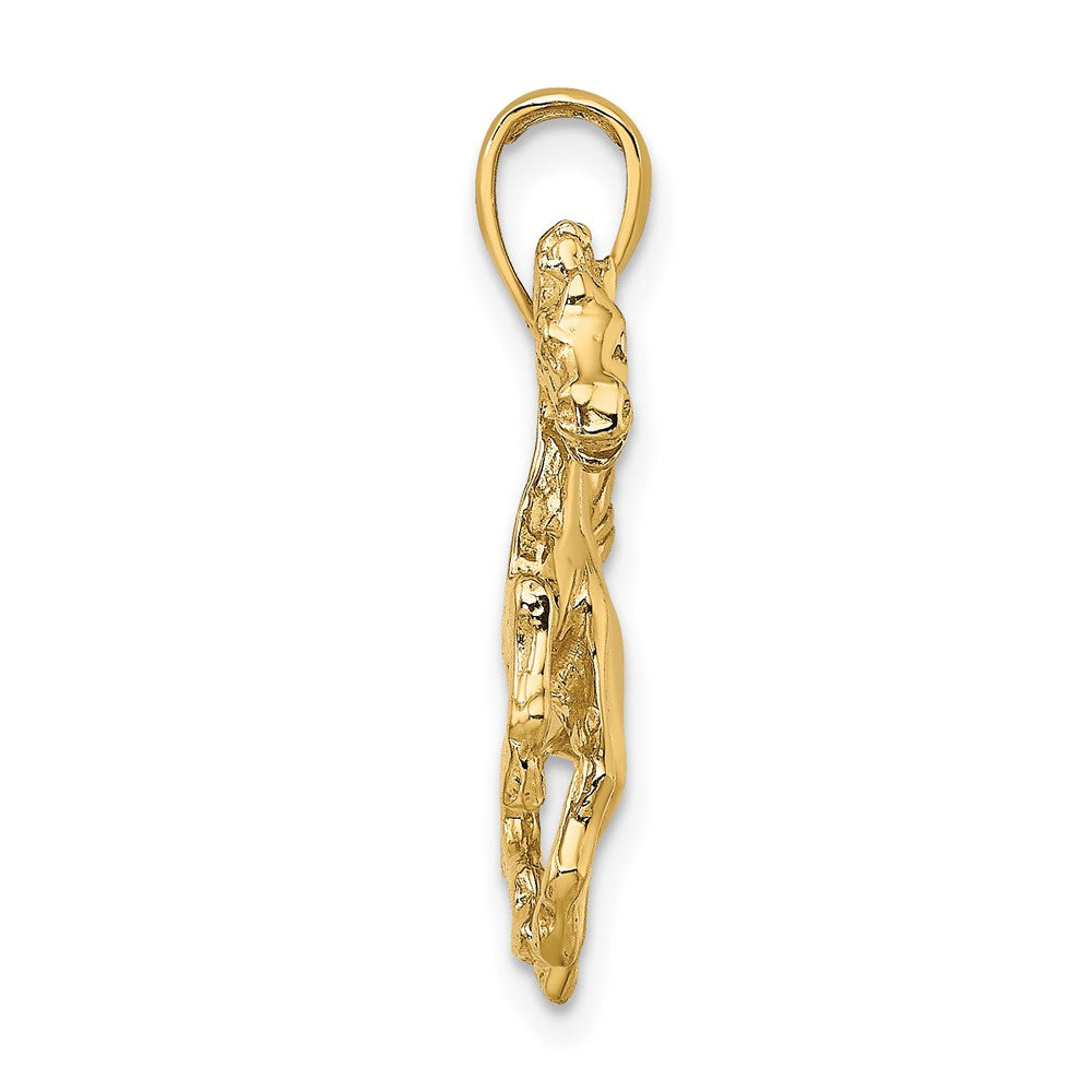 FJC Finejewelers 10 kt Yellow Gold 2-D Horse Charm 25 x 20 mm
