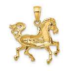 FJC Finejewelers 10 kt Yellow Gold 2-D Horse Charm 25 x 20 mm