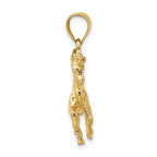 FJC Finejewelers 10 kt Yellow Gold 3-D Horse Charm 28 x 19 mm