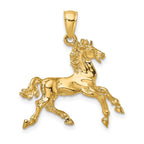 FJC Finejewelers 10 kt Yellow Gold 3-D Horse Trotting Charm 27 x 24 mm