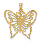 FJC Finejewelers 10 kt Yellow Gold Cut-Out Butterfly Charm 25 x 24 mm