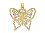 FJC Finejewelers 10 kt Yellow Gold Cut-Out Butterfly Charm 25 x 24 mm