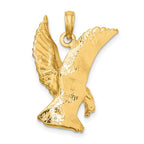 FJC Finejewelers 10 kt Yellow Gold Eagle Landing with Wings Up Charm 31 x 18 mm