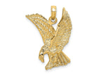 FJC Finejewelers 10 kt Yellow Gold Eagle Landing with Wings Up Charm 31 x 18 mm