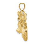 FJC Finejewelers 10 kt Yellow Gold 2-D Textured Deer Head Charm 35 x 22 mm
