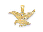 FJC Finejewelers 10 kt Yellow Gold Flat Engraved Eagle Charm 17 x 20 mm