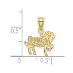 FJC Finejewelers 10 kt Yellow Gold Carousel Horse Charm 16 x 13 mm