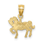 FJC Finejewelers 10 kt Yellow Gold Carousel Horse Charm 16 x 13 mm