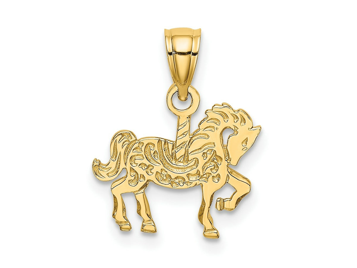 FJC Finejewelers 10 kt Yellow Gold Carousel Horse Charm 16 x 13 mm