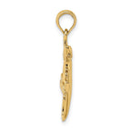 FJC Finejewelers 10 kt Yellow Gold 2-D Gecko Charm 29 x 14 mm