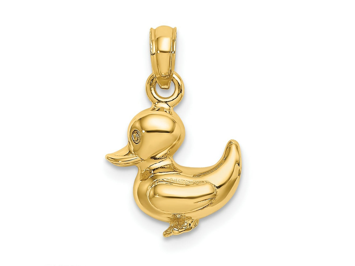 FJC Finejewelers 10 kt Yellow Gold 3-D Duckling Charm 17 x 11 mm