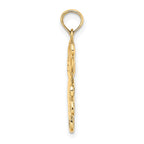 FJC Finejewelers 10 kt Yellow Gold Reversible Teddy Bear Charm 24 x 13 mm