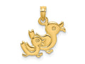 FJC Finejewelers 10 kt Yellow Gold 3-D Two Ducks Charm 16 x 17 mm