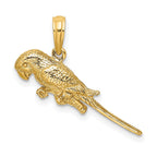 FJC Finejewelers 10 kt Yellow Gold 3-D Parrot Charm 12 x 24 mm